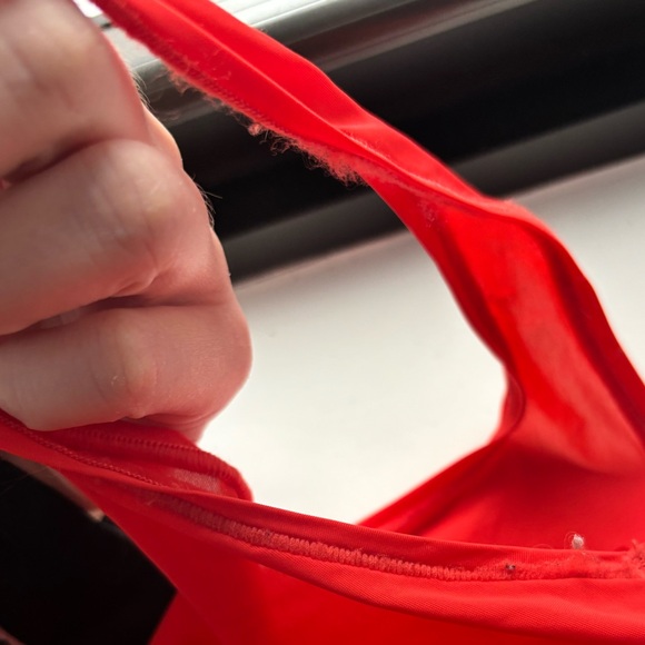 SKIMS Jelly Sheer Scoop-Neck Stretch-Woven Bra in Poppy - Picture 6 of 7